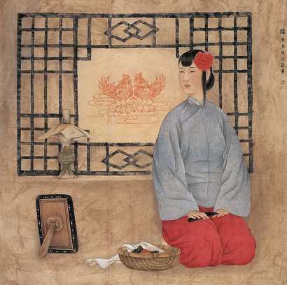 李乃蔚 1991年作 鉴 镜心